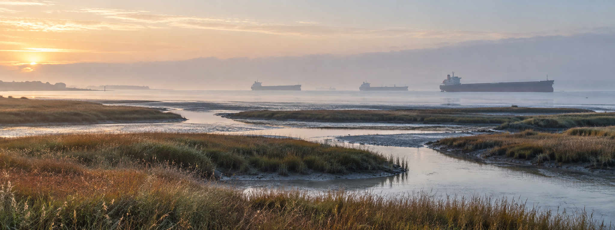 L'estuaire de la Loire au matin